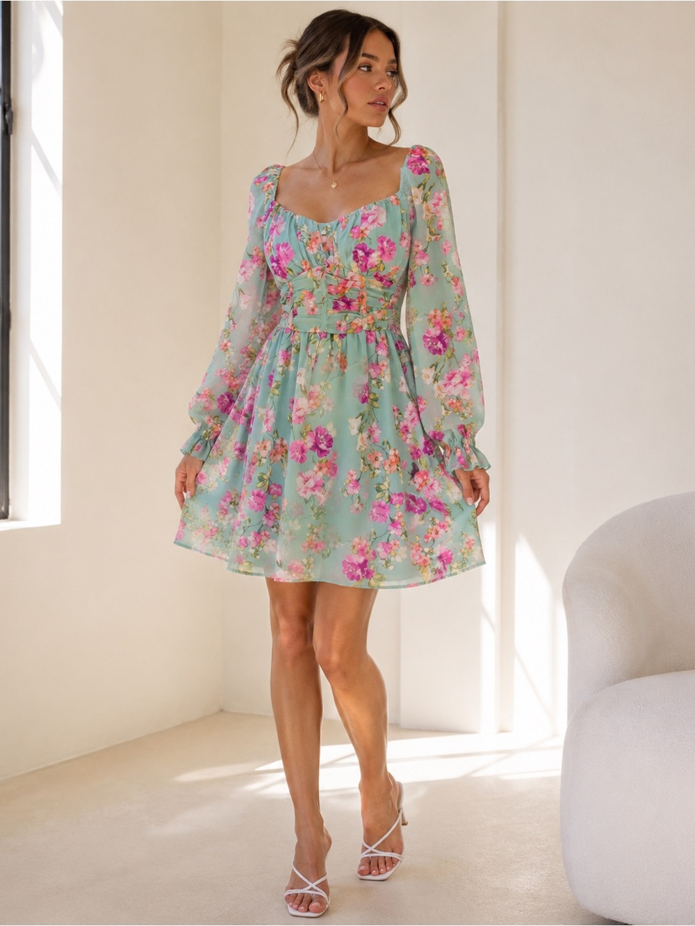 Y2K Inspired Hearts Floral Corset Mini Dress Fairycore Size Medium NWT